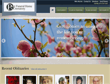 Tablet Screenshot of parrfuneralhome.com